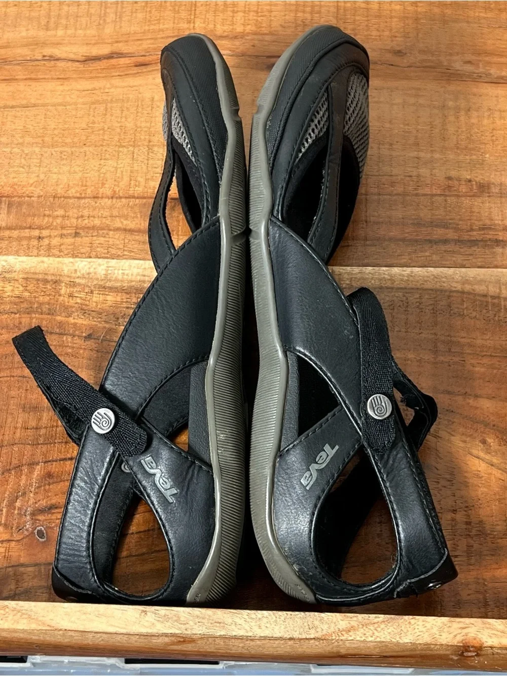 Teva Northwater Sport Mary Jane Sandals Mesh Black Outdoor Water Hiking Women 8